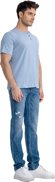 经典款休闲亨利式 T 恤